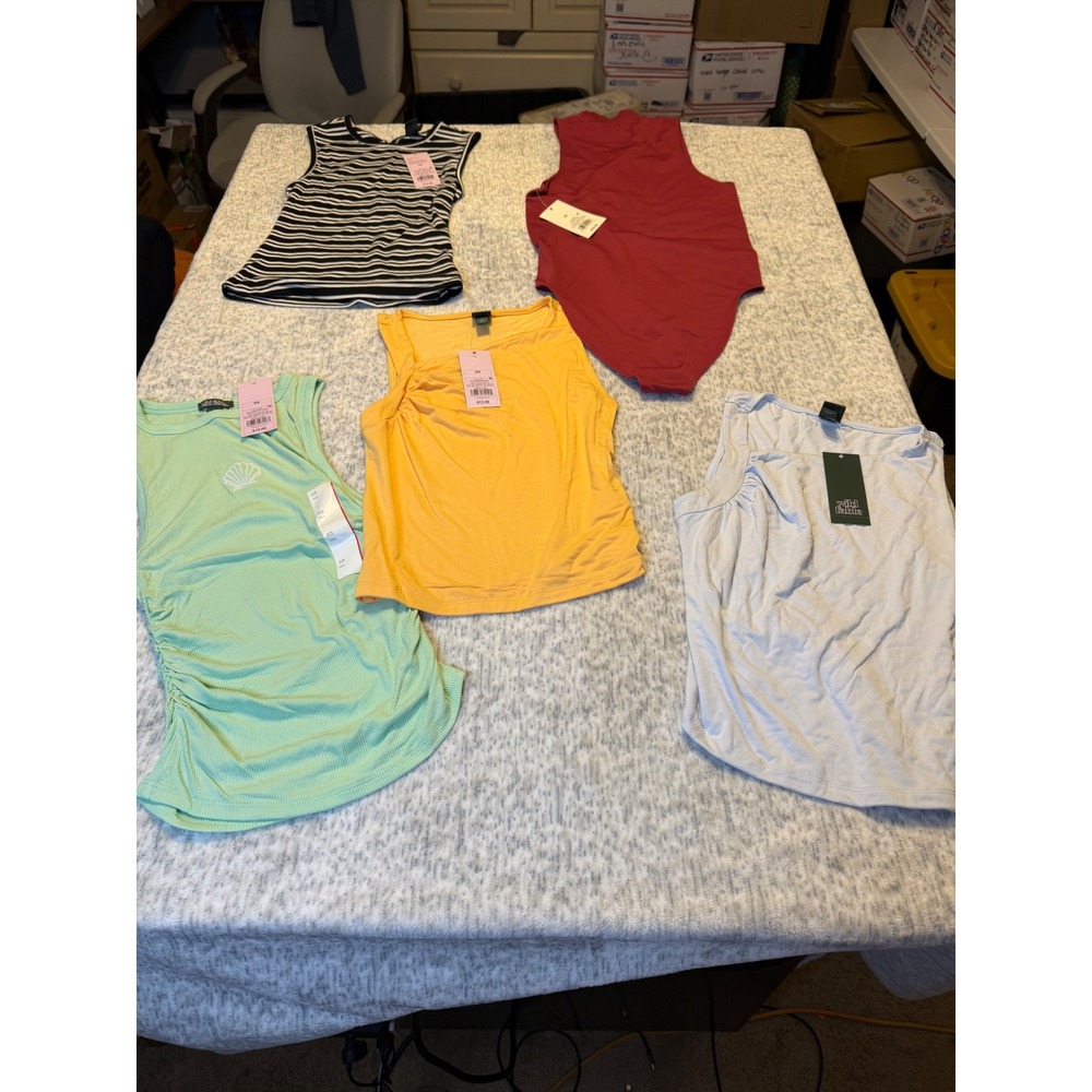 Wild Fable‎ Womens Tank Tops Bundle 5 Pieces Assorted Colors Sizes XS S M